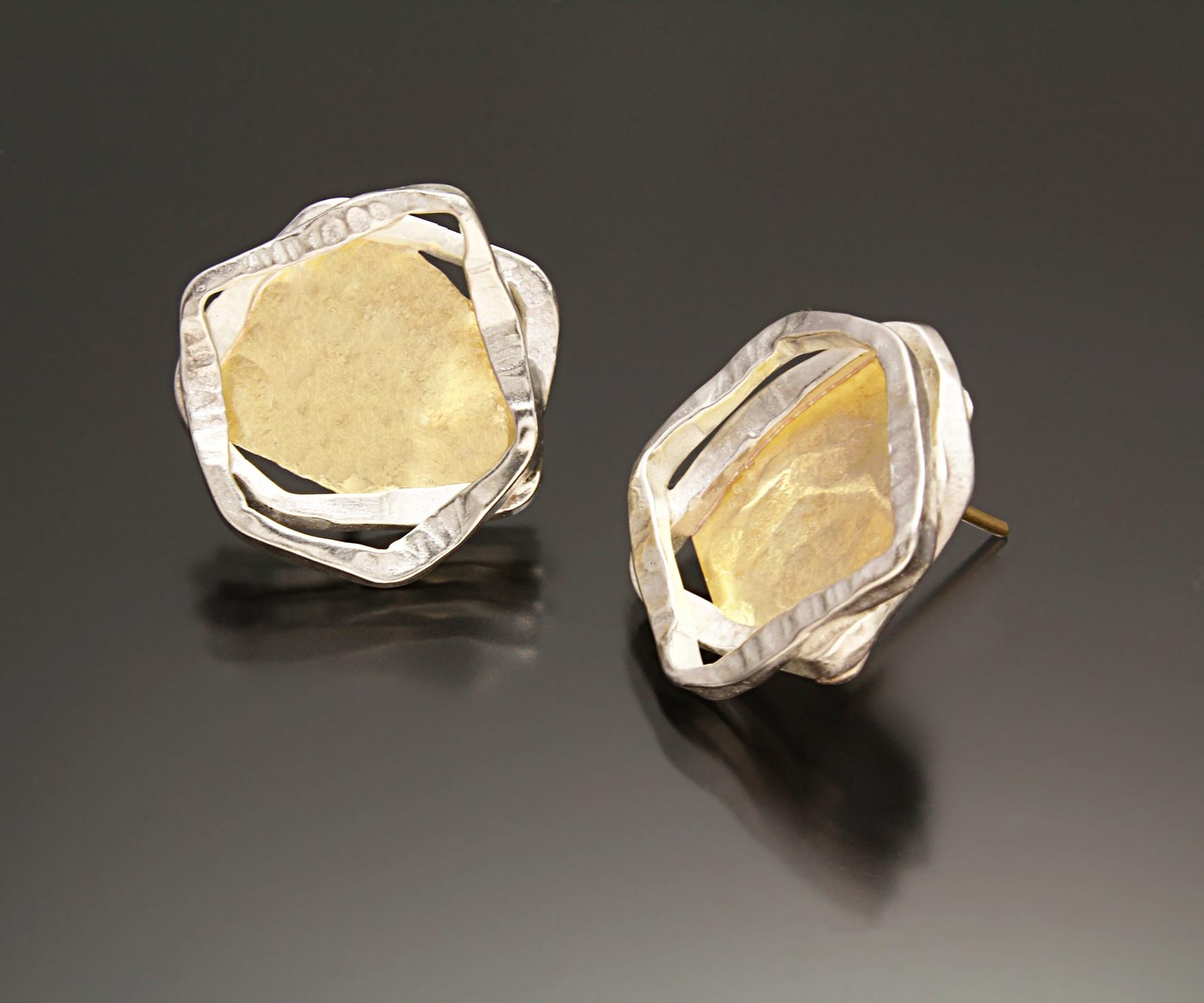 Aqua Earrings (Studs) by Sana Doumet