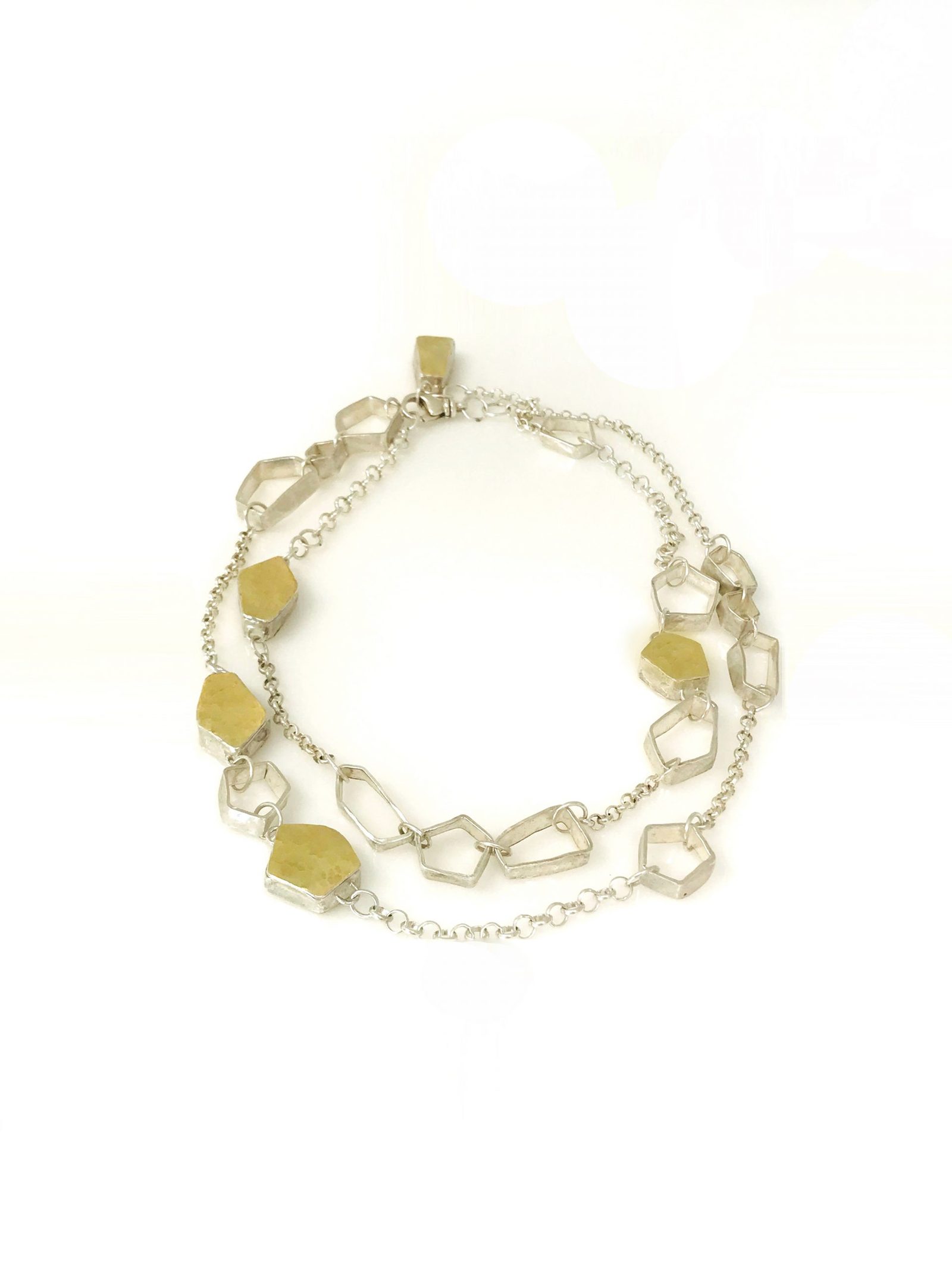 Bouncing Links Necklace II by Sana Doumet