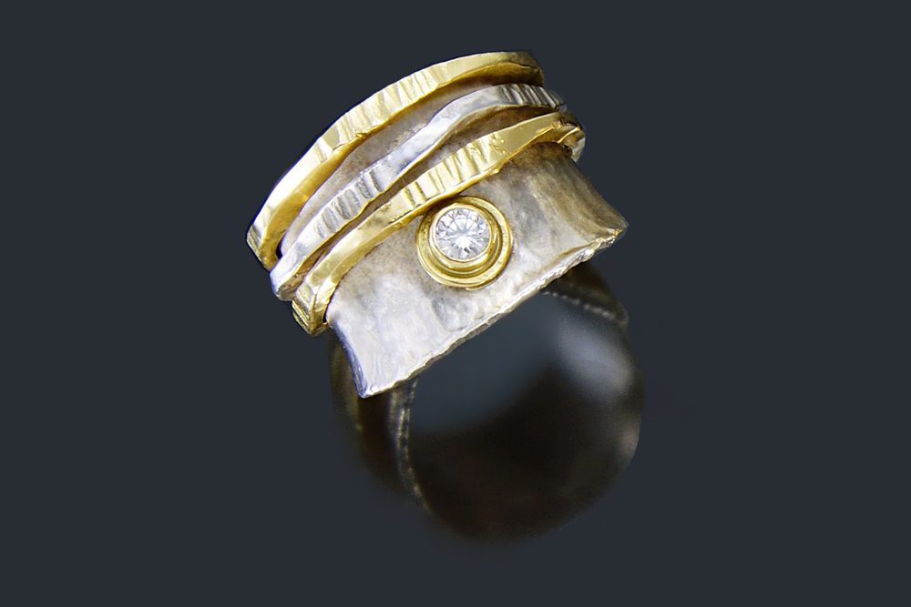 Fun Ring 2 with Diamond by Sana Doumet