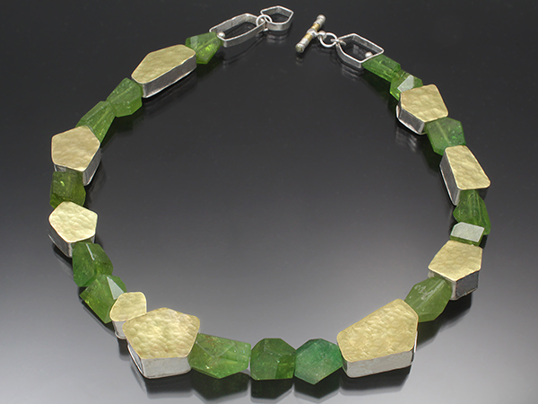 Green Garnet Necklace by Sana Doumet