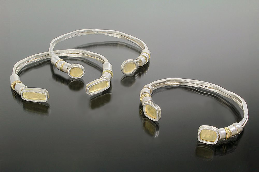 Open Bracelet Trio by Sana Doumet