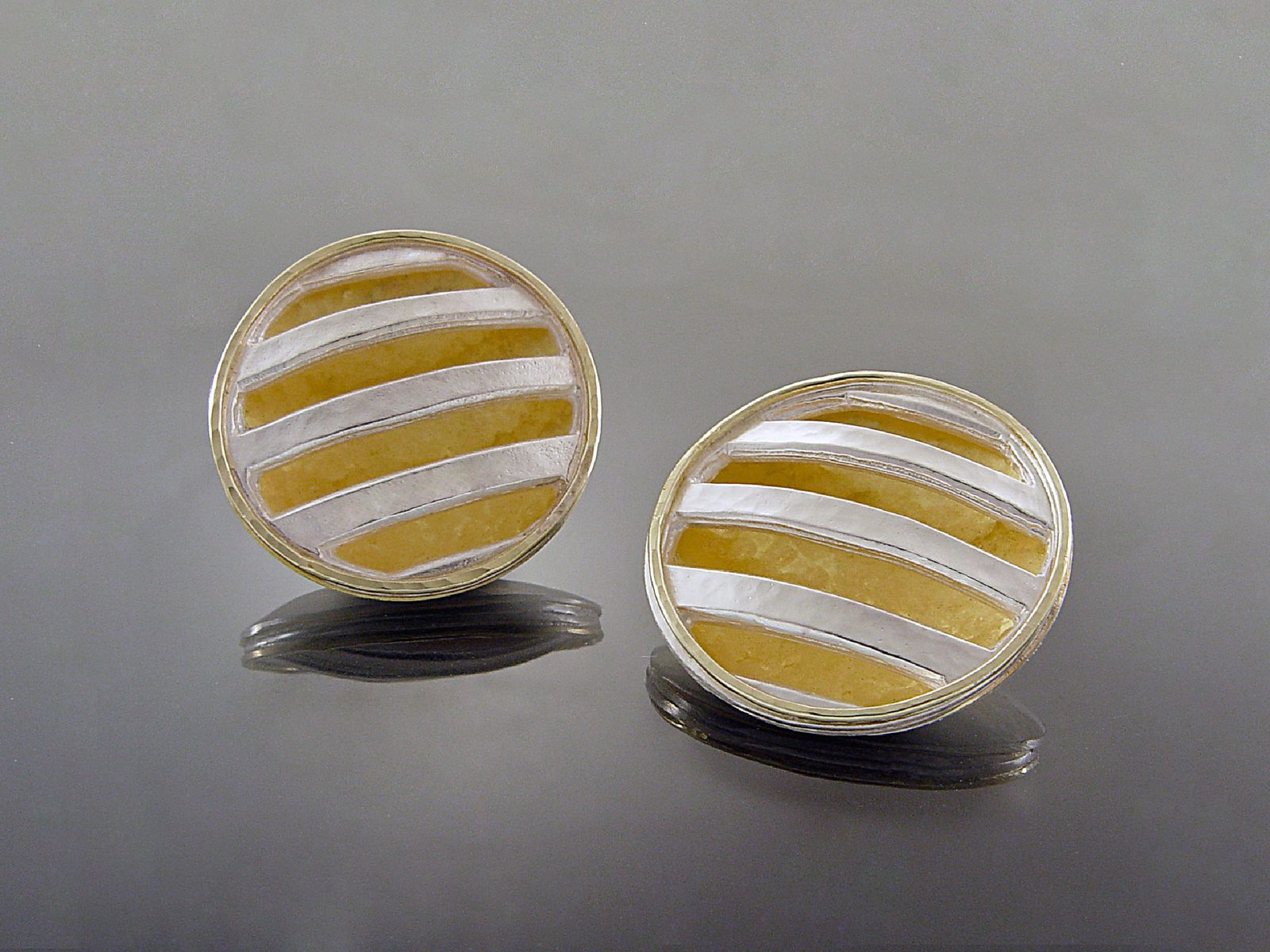 Ribbed Earrings by Sana Doumet