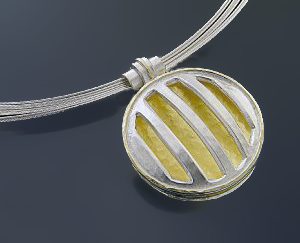 Ribbed Pendant by Sana Doumet