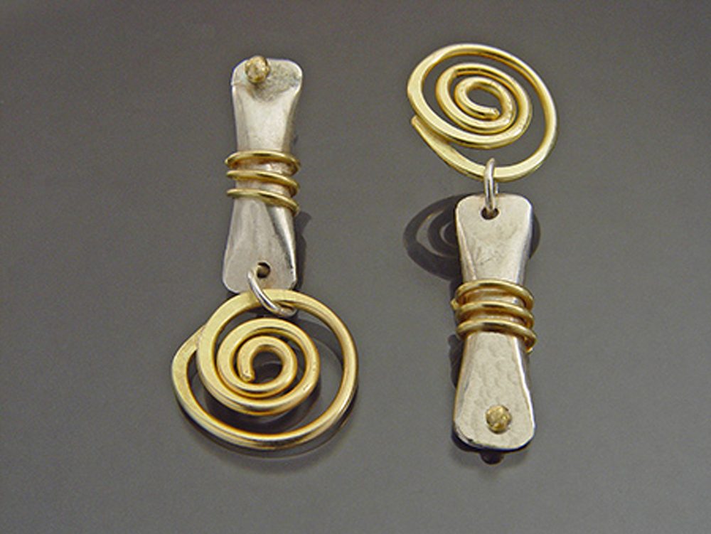 Spiral Cylinder Earrings by Sana Doumet