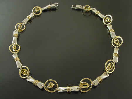 Spiral Cylinder Necklace by Sana Doumet