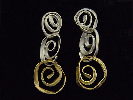 Twirly Earrings (Long) by Sana Doumet