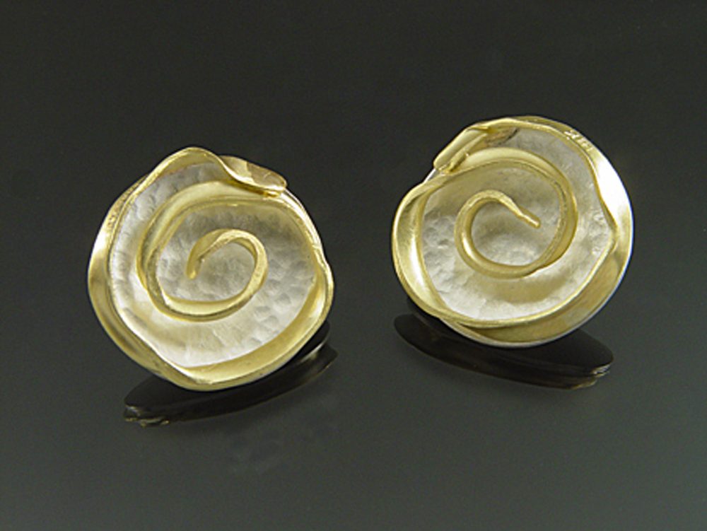 Twirly Earrings Studs by Sana Doumet